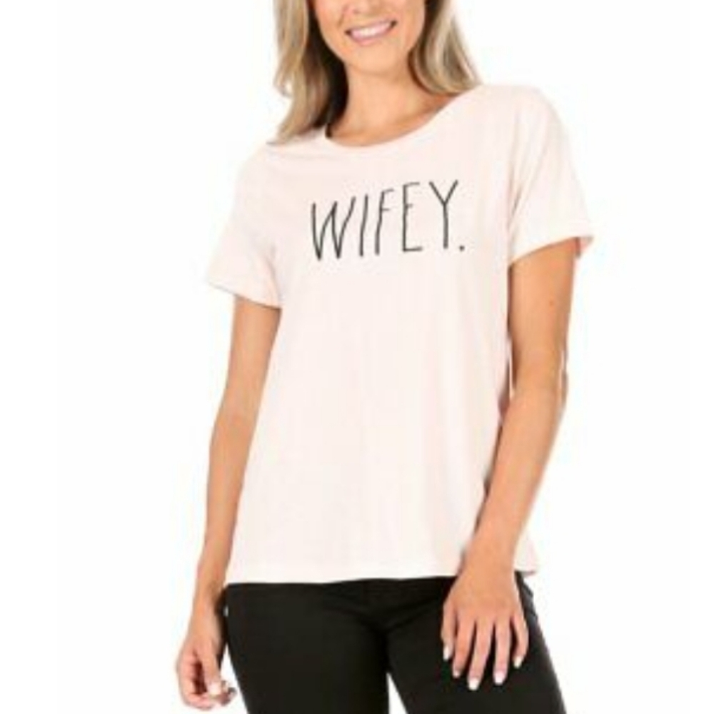 Rae Dunn Women's "WIFEY" T-shirt - Picture 2 of 10